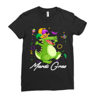 Jester Alligator Beads Mardi Gras Fat Tuesday Para Ladies Fitted T-shirt | Artistshot