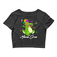 Jester Alligator Beads Mardi Gras Fat Tuesday Para Crop Top | Artistshot