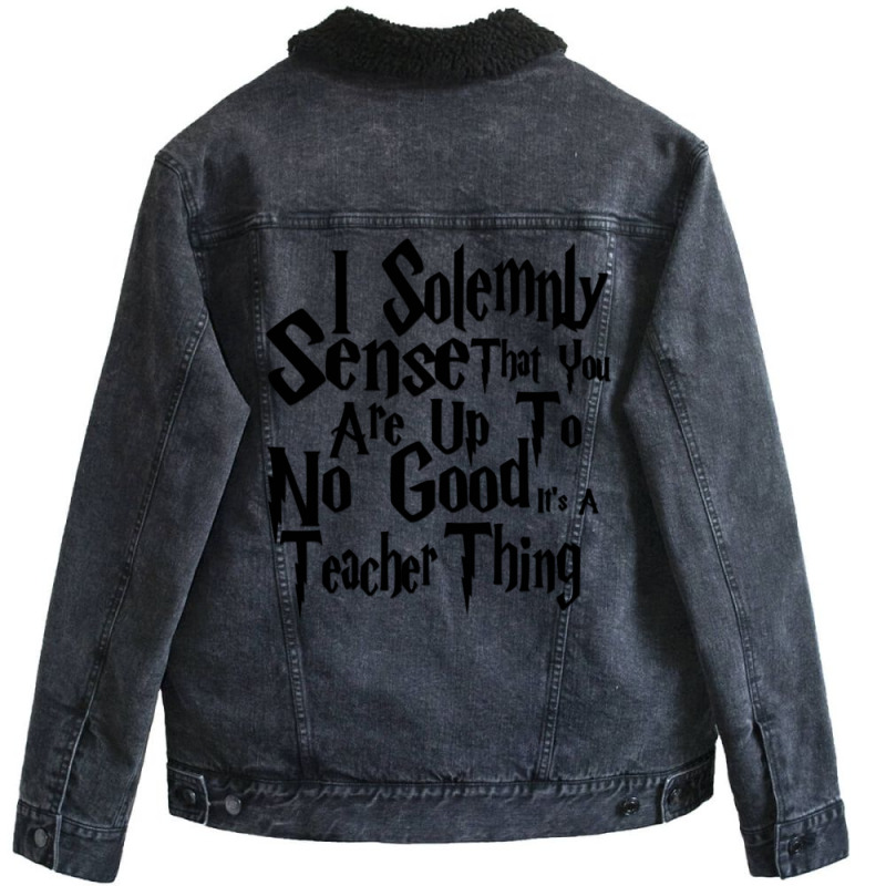 Teacher Thing 42 Unisex Sherpa-Lined Denim Jacket by zdinianahilv | Artistshot