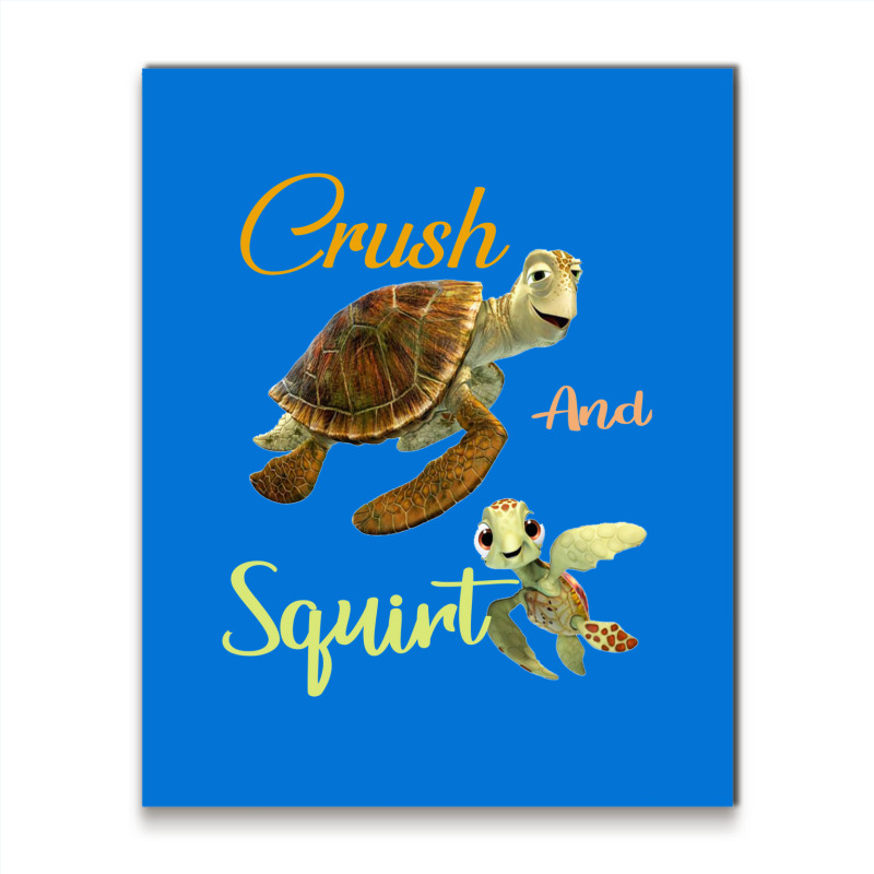 Crush And Squirt Finding Nemo Metal Print Vertical | Artistshot