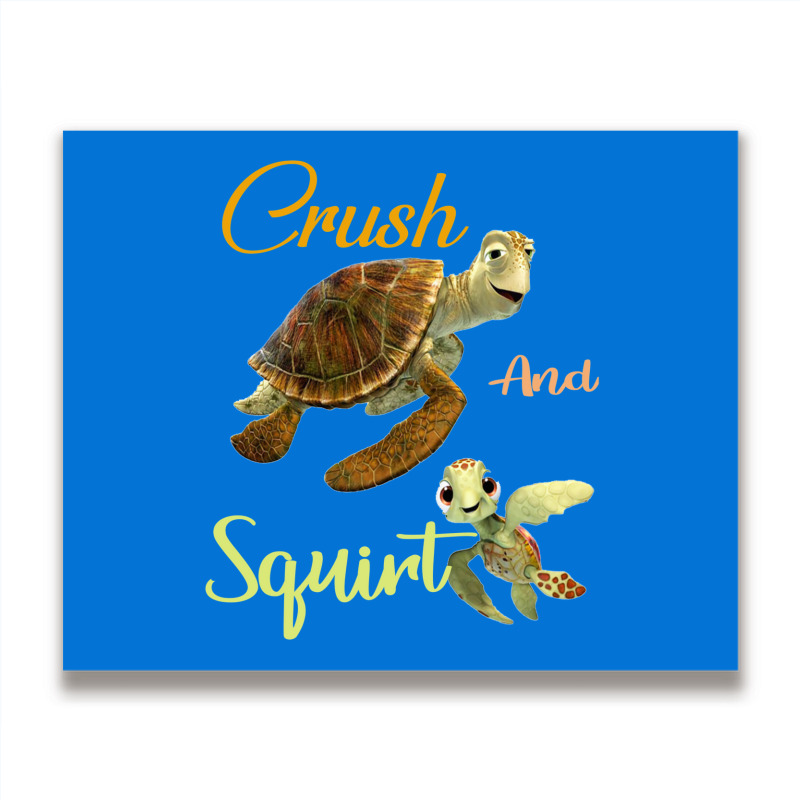 Crush And Squirt Finding Nemo Metal Print Horizontal | Artistshot