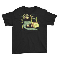 Camping T  Shirt Camping Inside A Book I Love To Read Illustration Mad Youth Tee | Artistshot