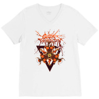 Cattle Decapitation Eyes Triangle V-neck Tee | Artistshot