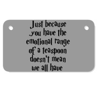 The Emotional Range Of A Teaspoon 56 Motorcycle License Plate | Artistshot