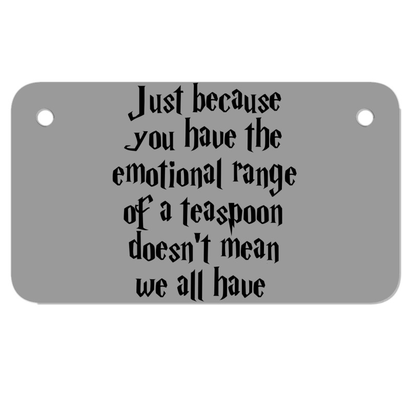 The Emotional Range Of A Teaspoon 56 Motorcycle License Plate | Artistshot