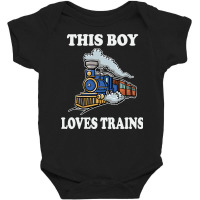 This Boy Loves Trains Gift Train Wagon Lover Gifts Baby Bodysuit | Artistshot