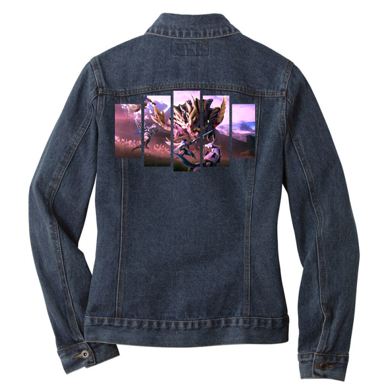 Monster Hunter Rise 1 Ladies Denim Jacket by jamoaiwabsa | Artistshot