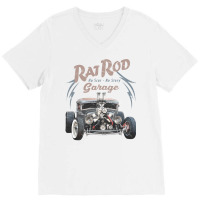 Rat Rod Garage V-neck Tee | Artistshot