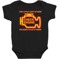 This Little Light Of Mine Check Engine Light Mecha Baby Bodysuit | Artistshot