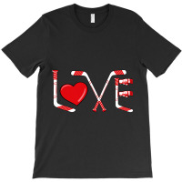 Funny Valentines Day Player Goalie Ice Hockey Hear T-shirt | Artistshot