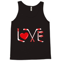 Funny Valentines Day Player Goalie Ice Hockey Hear Tank Top | Artistshot