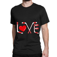 Funny Valentines Day Player Goalie Ice Hockey Hear Classic T-shirt | Artistshot