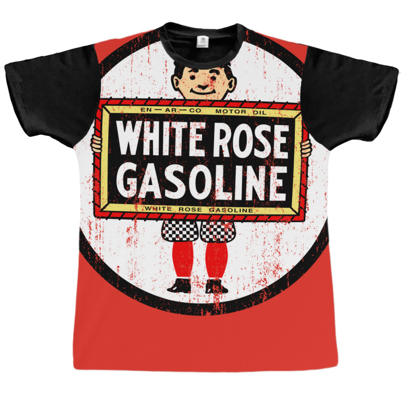 White Rose Gasoline Graphic T-shirt | Artistshot