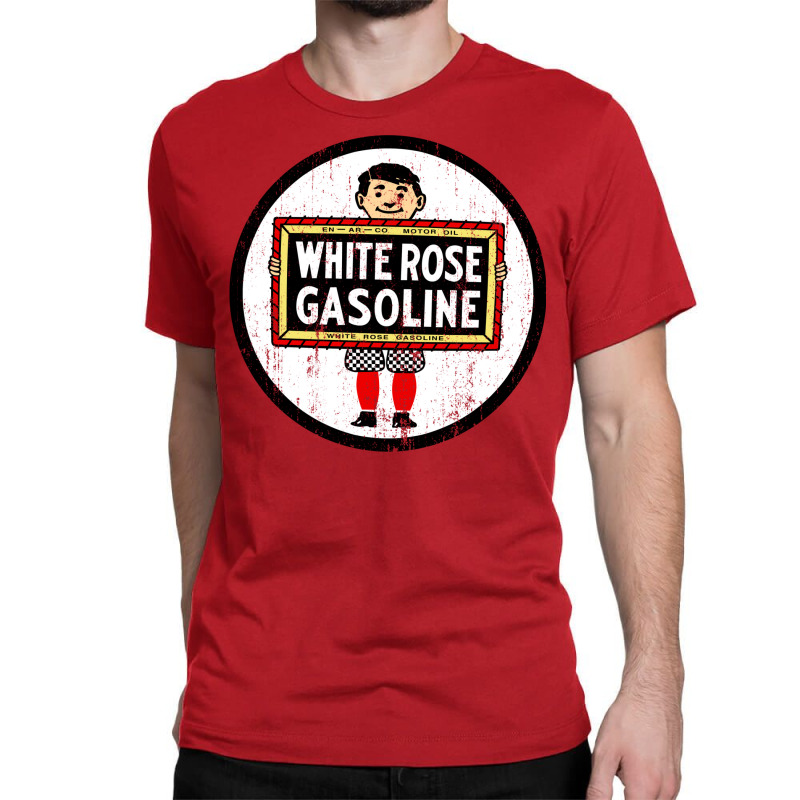 White Rose Gasoline Classic T-shirt | Artistshot