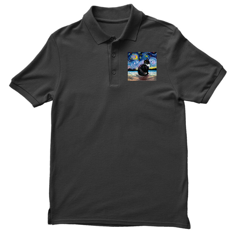 Trending Black Tuxedo Cat Night 2 Men's Polo Shirt | Artistshot