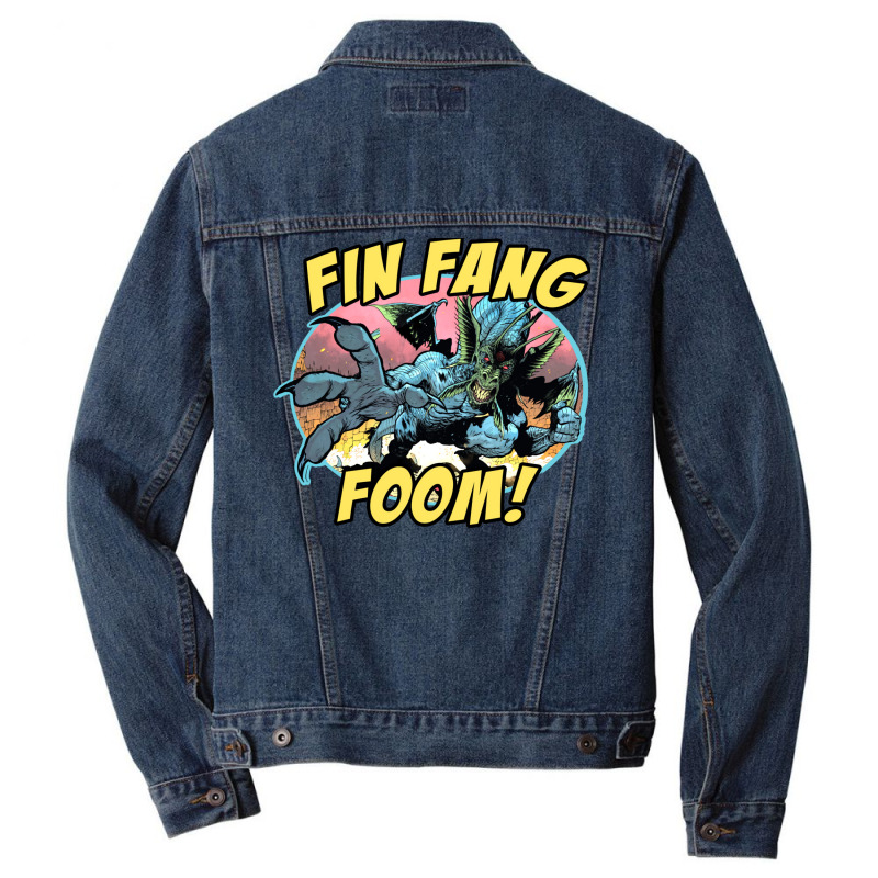 Fin Fang Foom (for Light Shirts) Men Denim Jacket by elmirnaswaa | Artistshot