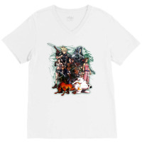 Final Fantasy Vii   Collage V-neck Tee | Artistshot