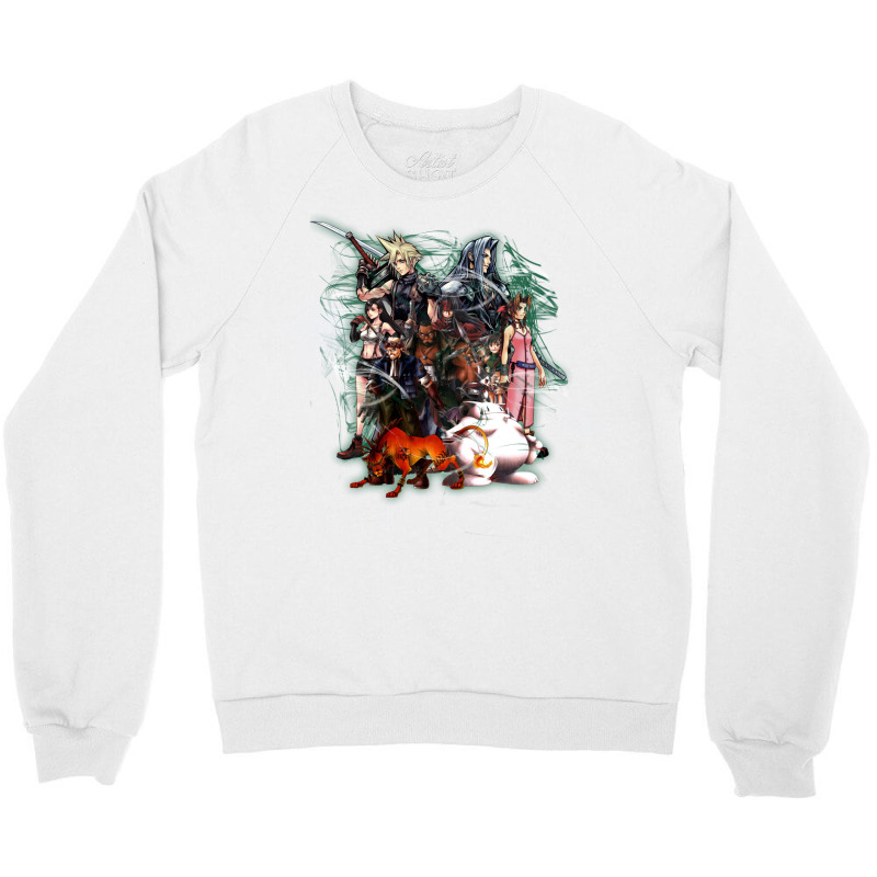 Final Fantasy Vii   Collage Crewneck Sweatshirt by elmirnaswaa | Artistshot