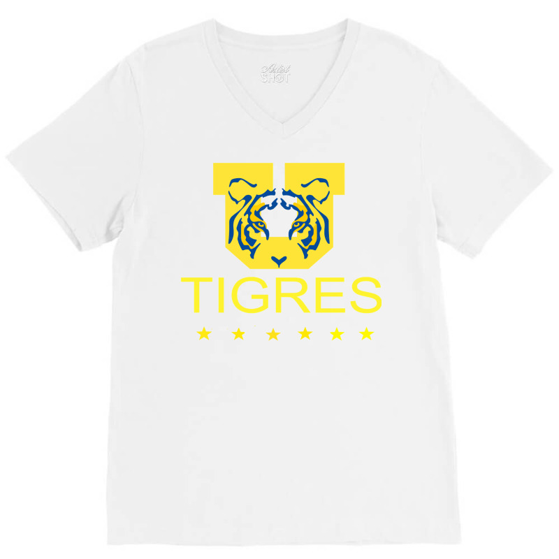 Tigres Team Futbol Soccer Uanl Monterrey Pullover V-Neck Tee by ewubea | Artistshot