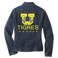 Tigres Team Futbol Soccer Uanl Monterrey Pullover Ladies Denim Jacket | Artistshot