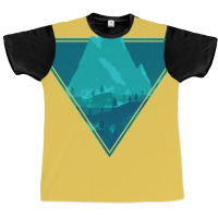 Blue Aesthetic Mountain Graphic T-shirt | Artistshot