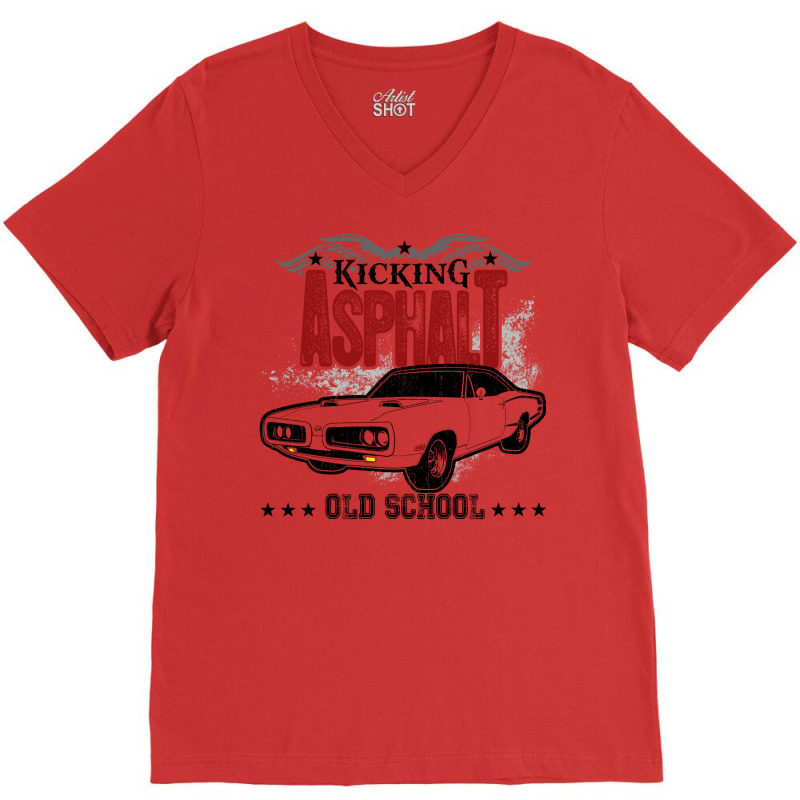 Kicking Asphalt   Super Bee   Light Apparel V-neck Tee | Artistshot