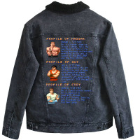 Final Fight Profiles Unisex Sherpa-lined Denim Jacket | Artistshot