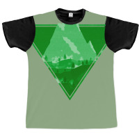 Green Aesthetic Mountain Graphic T-shirt | Artistshot