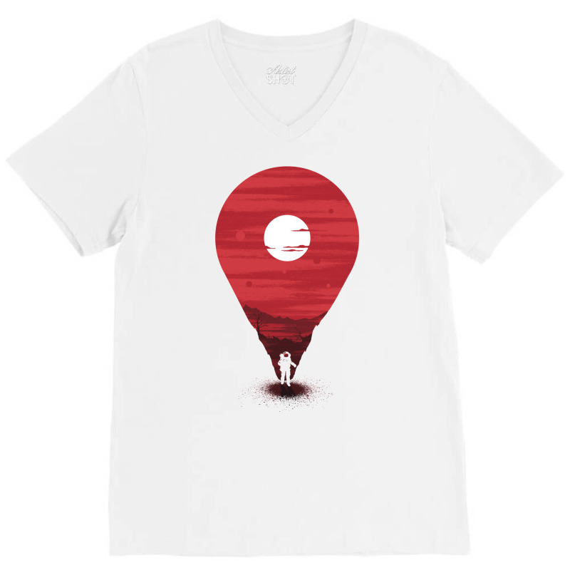 Found & Located V-Neck Tee by elmirnaswaa | Artistshot