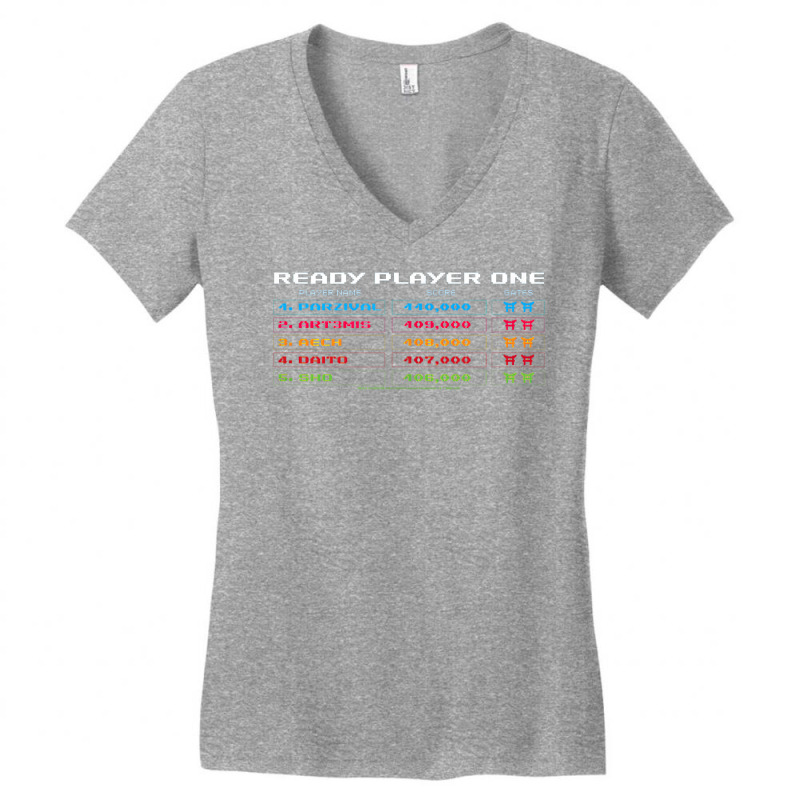 Ready Player One Scoreboard Text T Shirt Women's V-Neck T-Shirt by worrekal | Artistshot