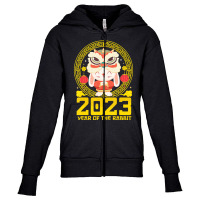 Cute Bunny 2023 Chinese New Year 2023 Rabbit Lion Youth Zipper Hoodie | Artistshot