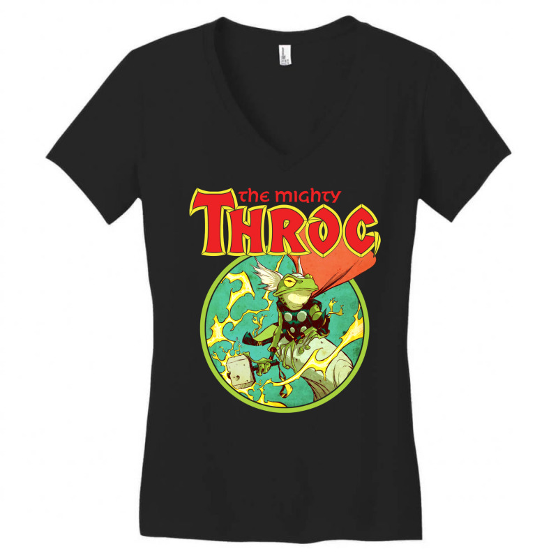 Frog Of Thunder (for Black Shirts) Women's V-Neck T-Shirt by elmirnaswaa | Artistshot