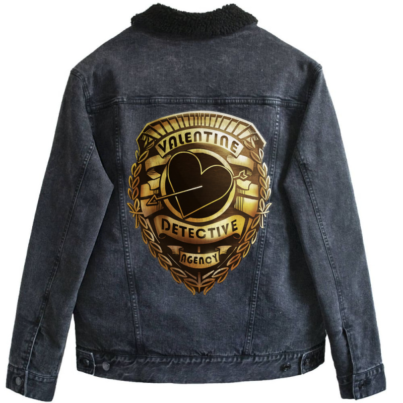 Valentine Detective Agency Gold Unisex Sherpa-Lined Denim Jacket by imnidadianis2 | Artistshot