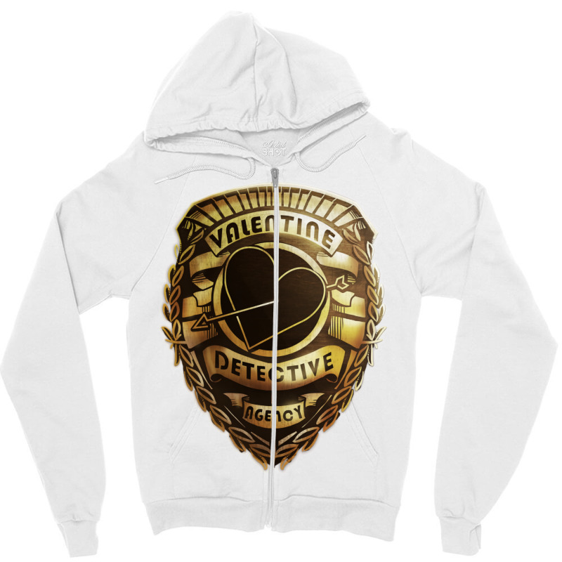 Valentine Detective Agency Gold Zipper Hoodie by imnidadianis2 | Artistshot