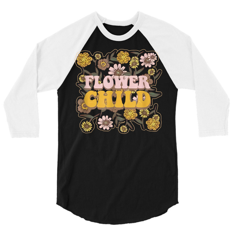 Stay Wild Flower Child Hippie Daisy Wiccan Science 3/4 Sleeve Shirt | Artistshot