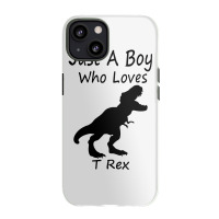 New Just A Boy Who Loves T Rex Silhouette Design Iphone 13 Case | Artistshot