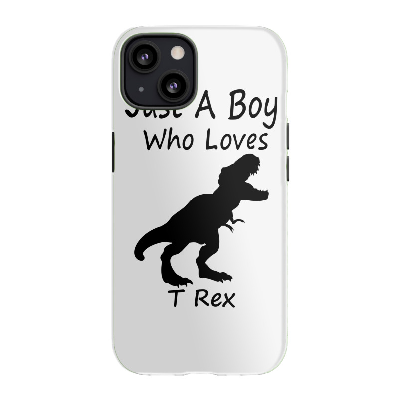 New Just A Boy Who Loves T Rex Silhouette Design Iphone 13 Case | Artistshot