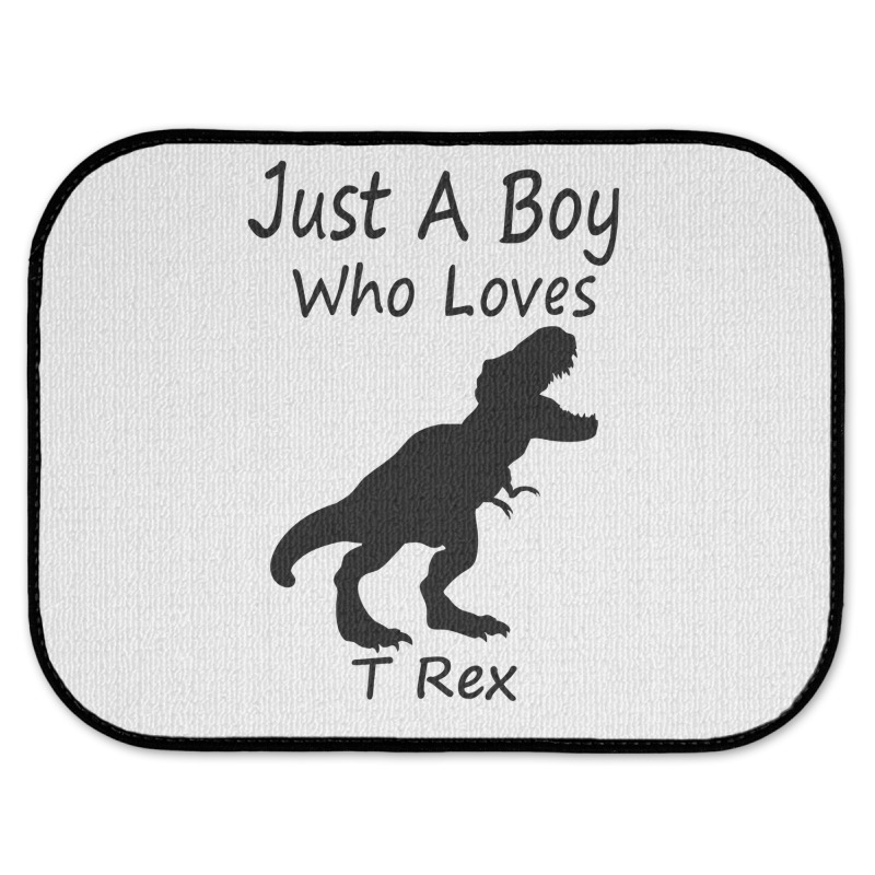 New Just A Boy Who Loves T Rex Silhouette Design Rear Car Mat | Artistshot