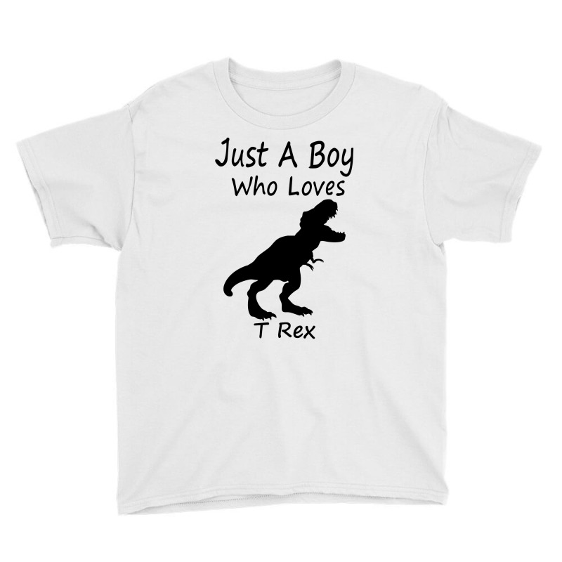 New Just A Boy Who Loves T Rex Silhouette Design Youth Tee | Artistshot