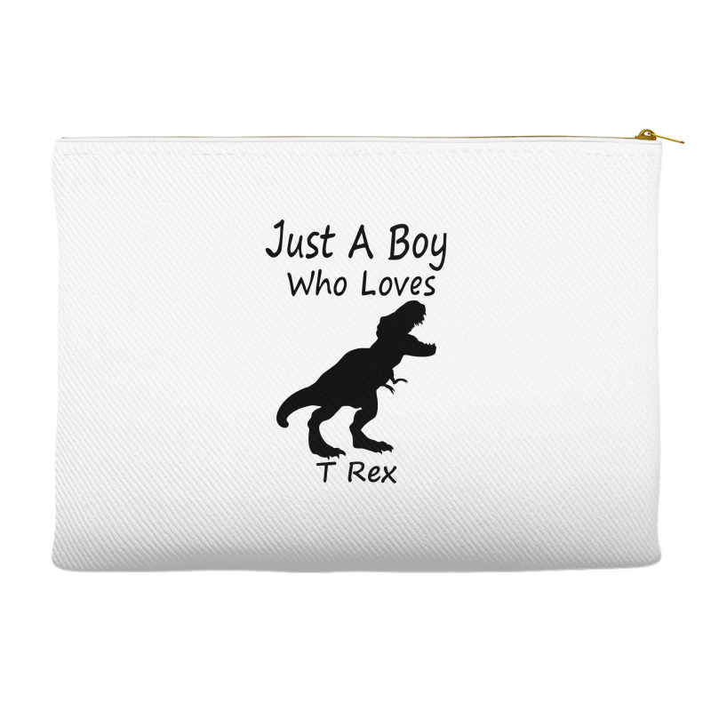 New Just A Boy Who Loves T Rex Silhouette Design Accessory Pouches | Artistshot