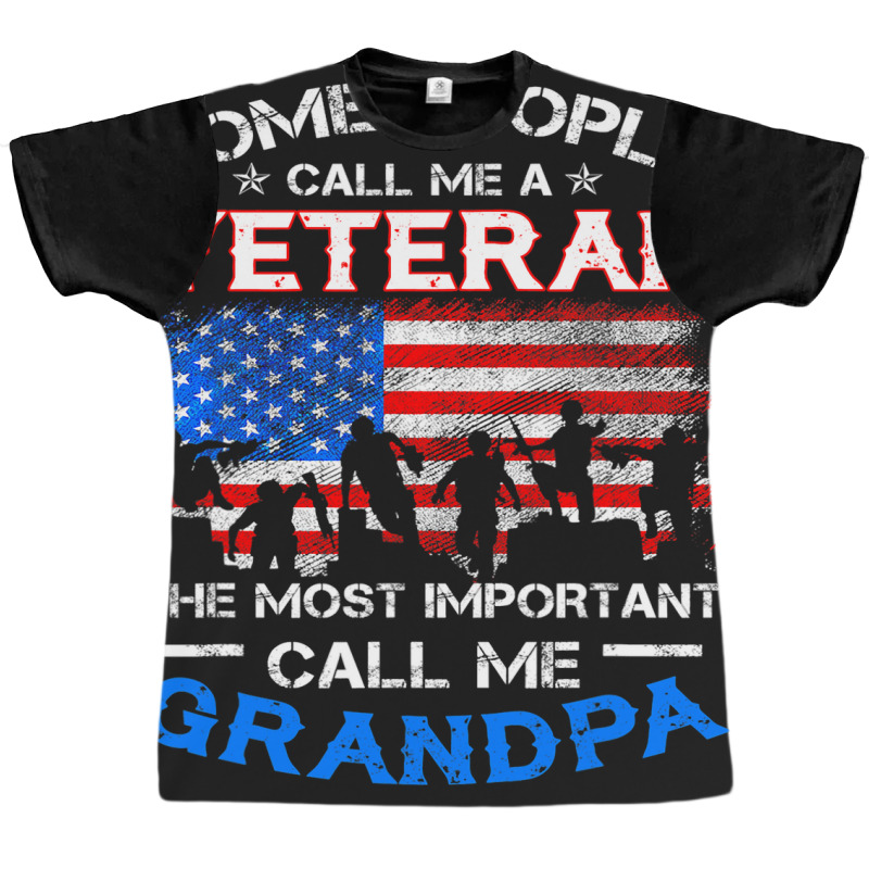 Proud Army Veteran Grandpa Fathers Day Shirt Gifts Graphic T-shirt | Artistshot