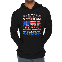 Proud Army Veteran Grandpa Fathers Day Shirt Gifts Lightweight Hoodie | Artistshot