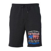 Proud Army Veteran Grandpa Fathers Day Shirt Gifts Fleece Short | Artistshot