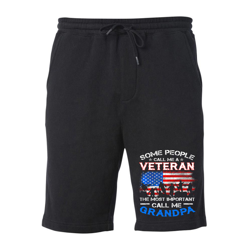 Proud Army Veteran Grandpa Fathers Day Shirt Gifts Fleece Short | Artistshot