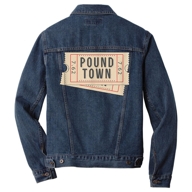 Ticket To Pound Town 7.62 Caliber Morale Tactical Men Denim Jacket by sudhirka | Artistshot