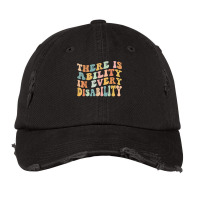 There Is Ability In Every Disability Awareness Spe Vintage Cap | Artistshot