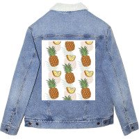 Pineapples In Hawaii  Pineapple At Sea Summer  Pin Unisex Sherpa-lined Denim Jacket | Artistshot