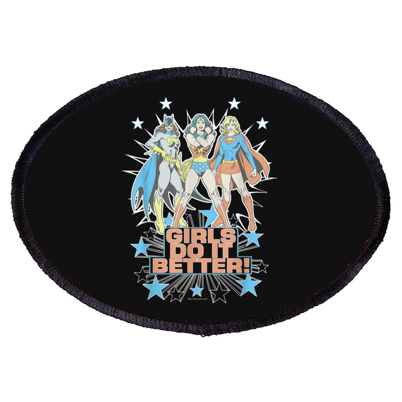 Wonder Woman Supergirl Batgirl Girls Do It Better Oval Patch | Artistshot