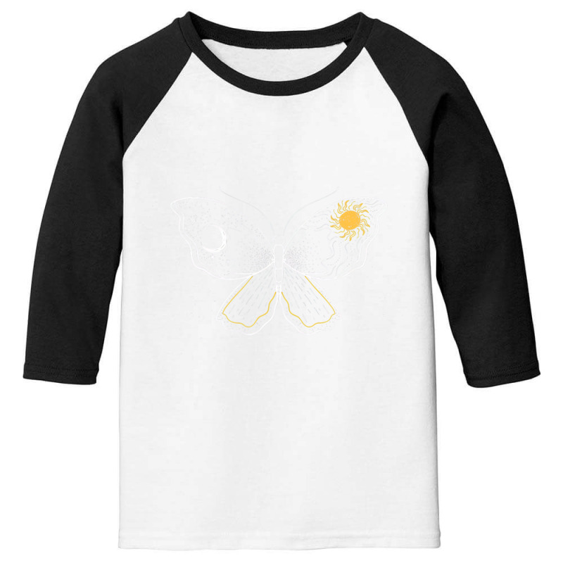 Sun Moon Butterfly Cute Lunar Outer Space Stargaze Youth 3/4 Sleeve by tamicam | Artistshot