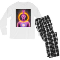 Yoga Girl Female Sun Salutation Meditation Chakra Men's Long Sleeve Pajama Set | Artistshot